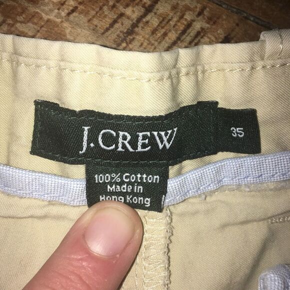 J Crew tan flat front size 35 business casual shorts - Picture 2 of 3